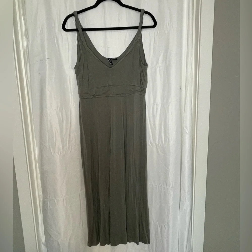 Mix to Stretch/ gray rolled tank top straps dress - Picture 1 of 5